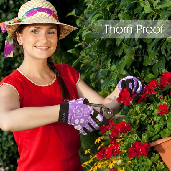 Women, 2 Pairs  Thorn Proof Garden Rose Pruning Puncture Proof Working Gloves - Picture 4 of 7